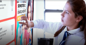 digital signage enhancing campus-wide communication.